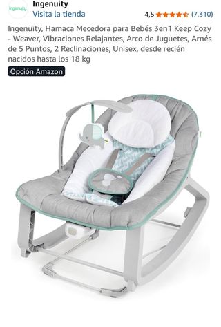 Hamaca Mecedora Ingenuity Keep Cozy Bebé