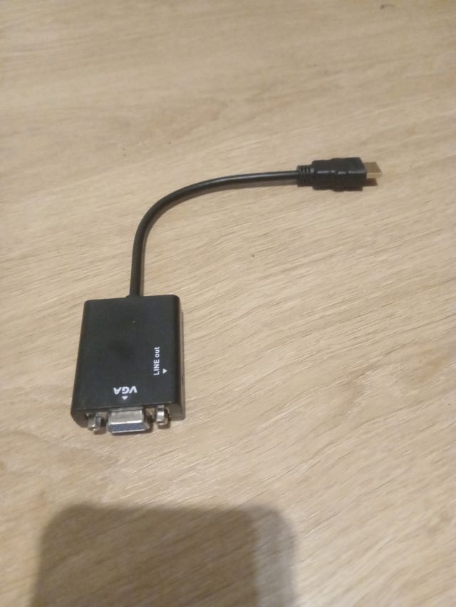 Adaptador VGA a HDMI más audio jack 3,5mm