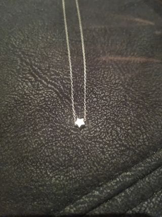 Cadena con colgante estrella plata