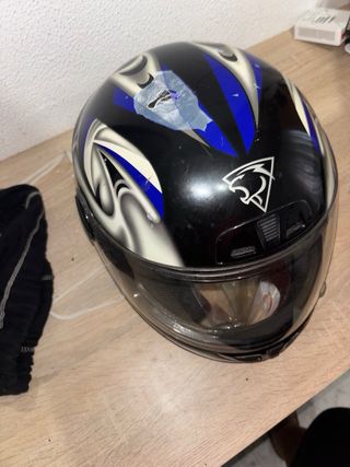 Casco de moto integral negro