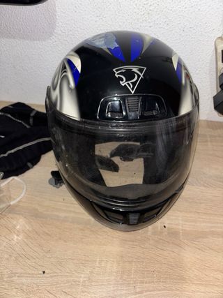 Casco de moto integral negro