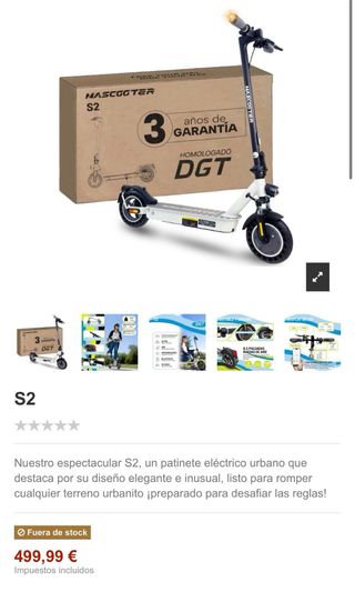 Patinete Eléctrico Mascooter S2