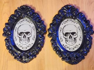 Cuadro decorativo calavera marco negro