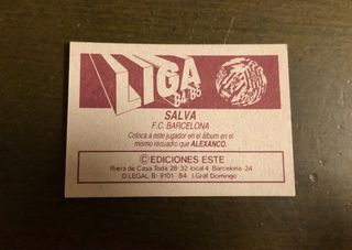 Cromo Salva F.C. Barcelona