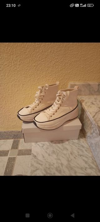 Botín Bossanova Talla 37 Blanco