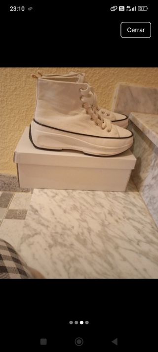 Botín Bossanova Talla 37 Blanco