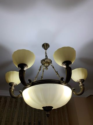 Lámpara de techo salón 6 brazos