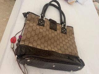 Bolso Roberto Verino Beige y Marrón