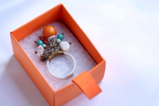 Anillo Plata 925 con minerales naturales