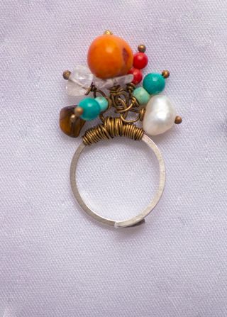 Anillo Plata 925 con minerales naturales