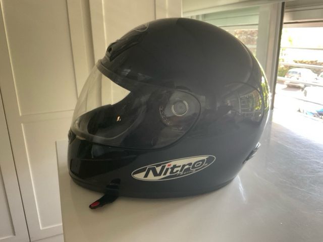 Casco Moto Integral Nitro Negro