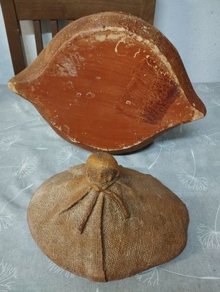 Pote decorativo em forma de saco de batatas