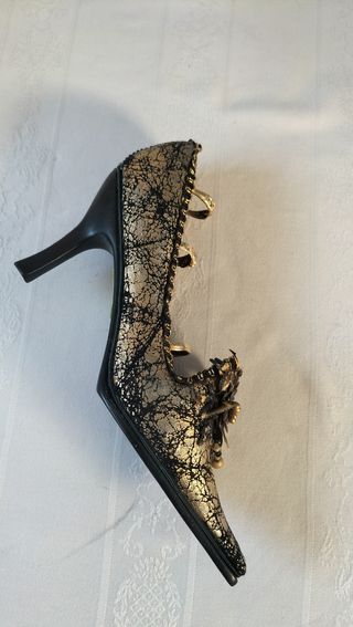 Zapato decorativo organizador de anillos antiguo