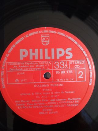 Puccini Tosca 2 Vinilos 1977