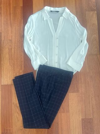 Camisa Zara Blanca Talla XS