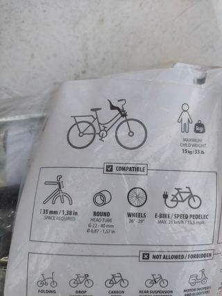 Portabebés para Bicicleta