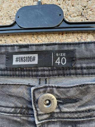 Pantalón vaquero Inside negro/gris T.40