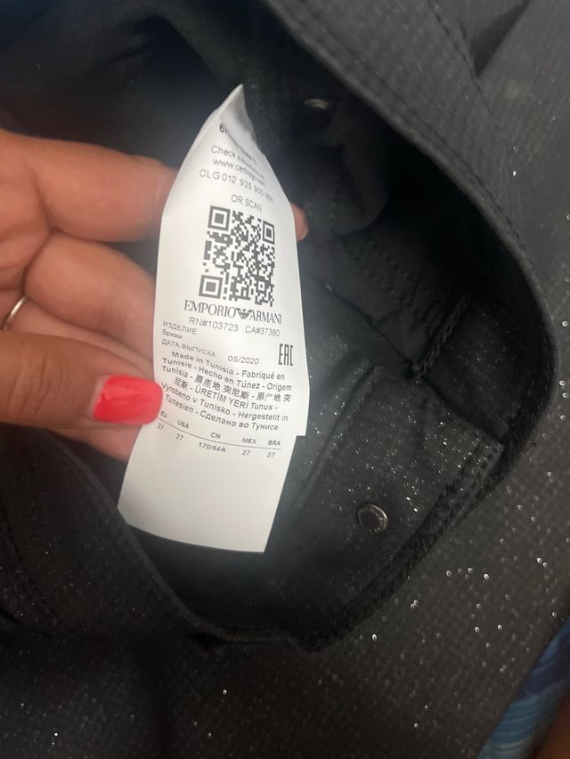 Jeans Emporio Armani Brillantinati Neri