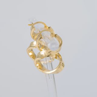 Pendientes de aro en oro 18k 750 forma de 8