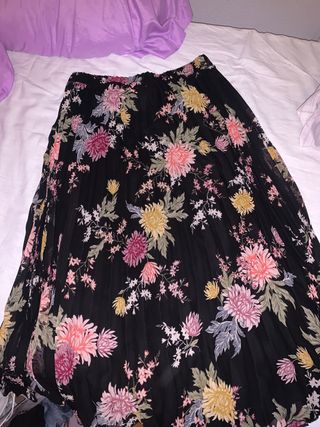 Falda larga estampada floral