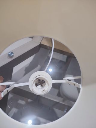 Candeeiro de quarto em tecido e plástico