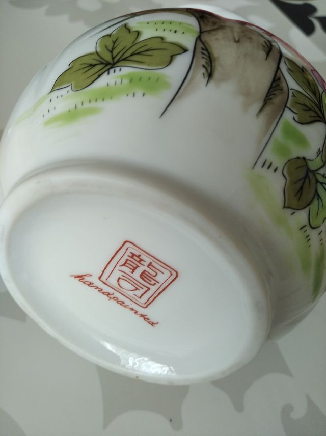 Aguamanil Porcelana Japonesa Motivo Floral