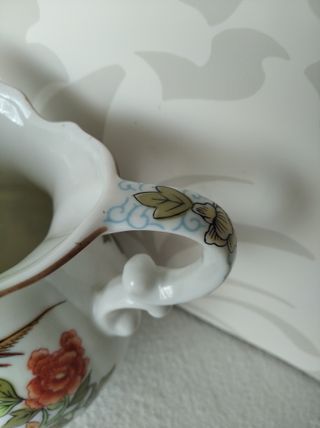 Aguamanil Porcelana Japonesa Motivo Floral