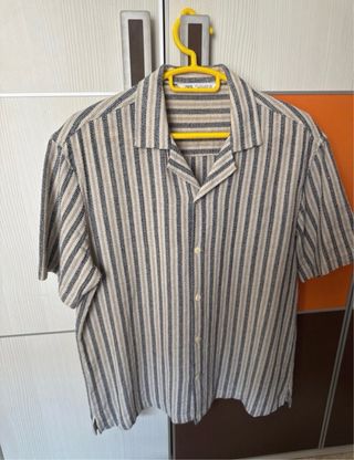 Camisa Zara Hombre Manga Corta Rayas
