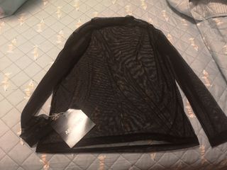 AIRE RETRO Blusa Malla Negra Talla Única