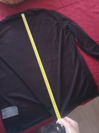 AIRE RETRO Blusa Malla Negra Talla Única