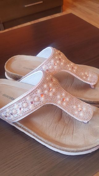 Sandalias Graceland Talla 38 Plata