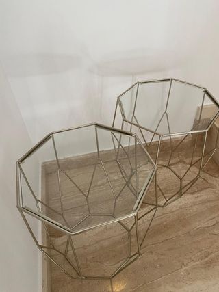 Tavolini Maison du Monde oro e cristallo