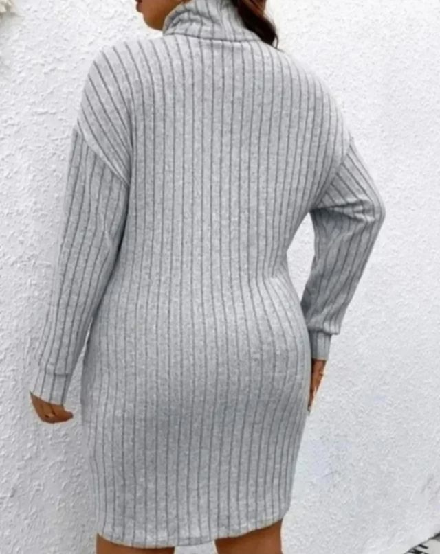 Vestido de punto Shein gris talla 0XL 44