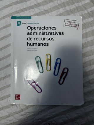 Libro CFGM Operaciones Administrativas RRHH