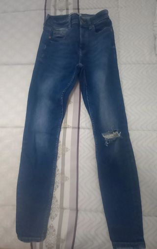 Pantalón vaquero mujer desgastado talla 36
