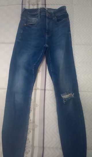 Pantalón vaquero mujer desgastado talla 36