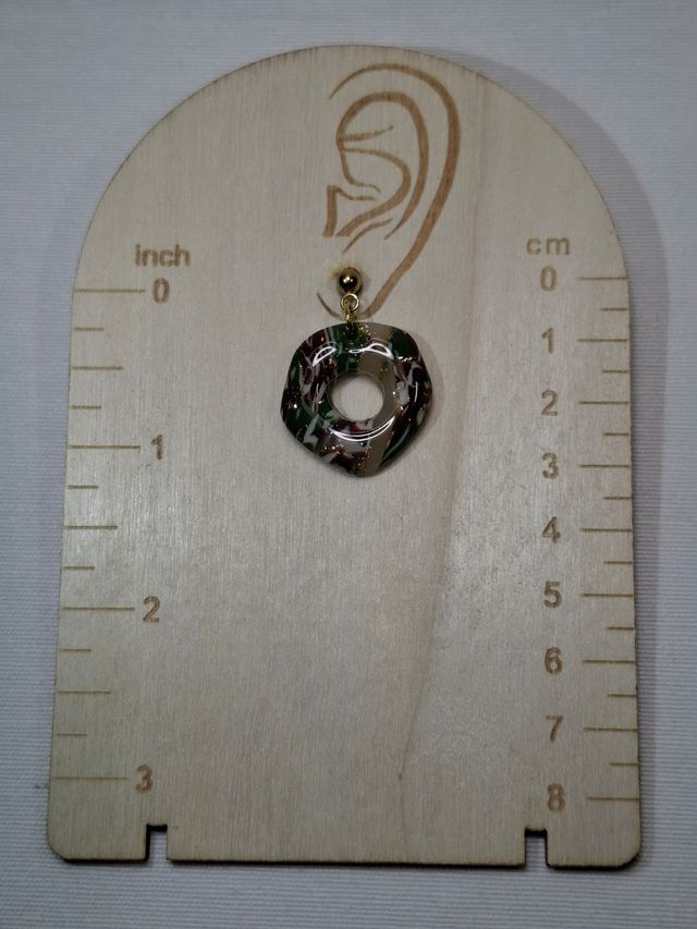 Pendientes Rosquilla Marrones y Verdes
