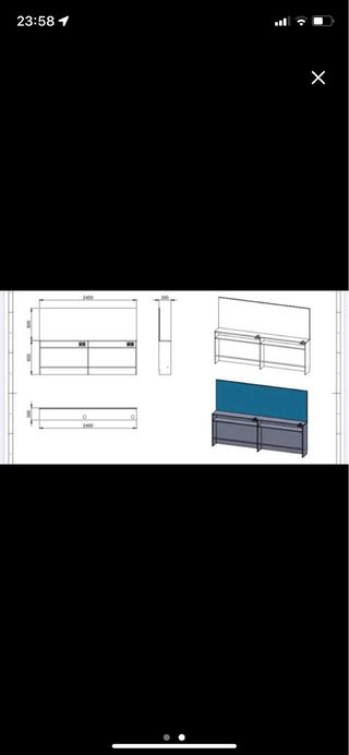 Tocador de peluquería doble