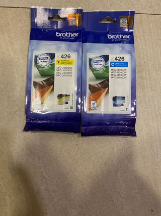Tintas Brother LC426 Amarilla y Cyan
