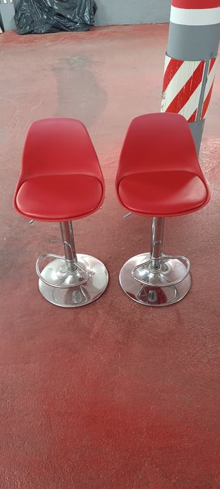 Taburetes de cocina rojos (2 unidades)