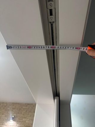 Puerta doble corredera lacado blanco con cristal