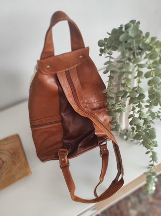 Mochila vintage de cuero