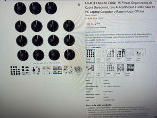 Clips de Cable Organizador 15 Piezas precintados