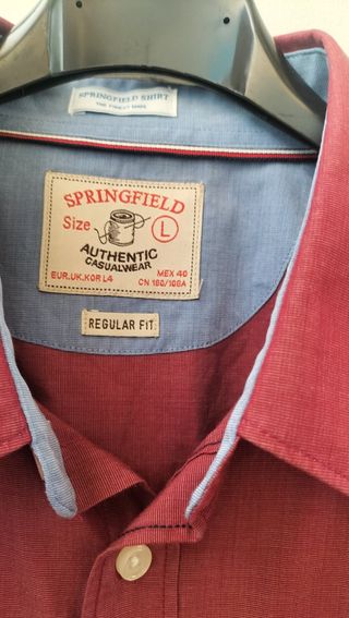 Camisa Springfield Burdeos Talla L