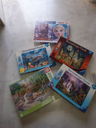 Lote 4 Puzzles Ravensburger, Educa Frozen