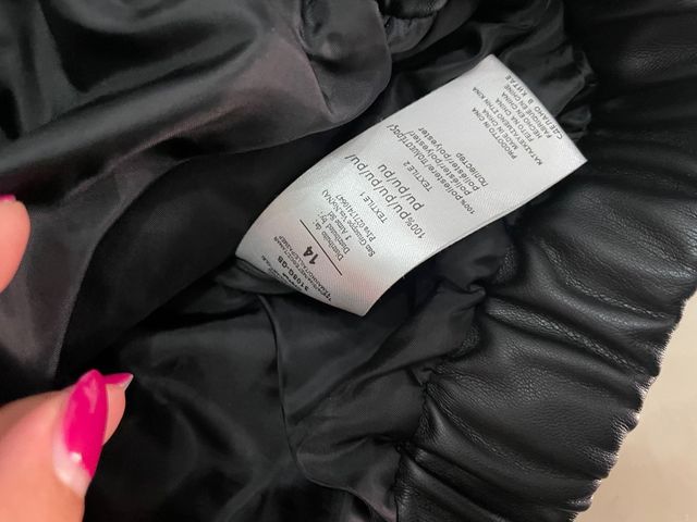 Giacca ecopelle bambina con pelliccia