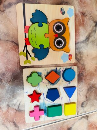 Puzzle Madera Animales, transportes, frutas. niños