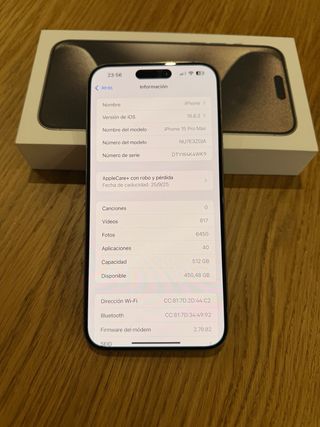 iPhone 15 Pro Max 512GB Nuevo titanio