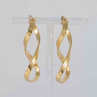 Pendientes de aro en oro 18k 750 forma de 8