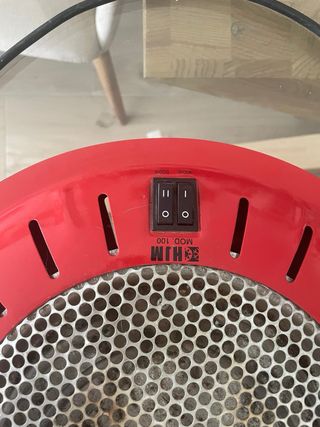 Brasero eléctrico redondo rojo